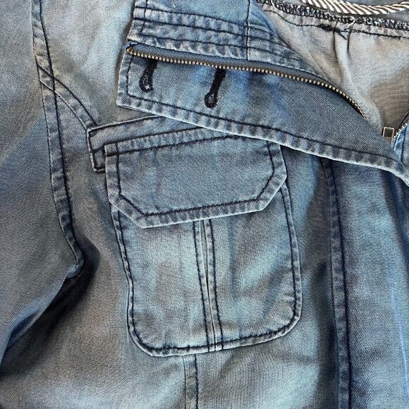 LOve Tree Womens Utility Jacket Small Blue Chambray 100% Tencel Western‎ 16660 - Picture 4 of 11